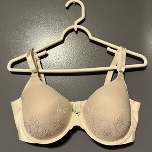 Warner's Cream Floral Bra
